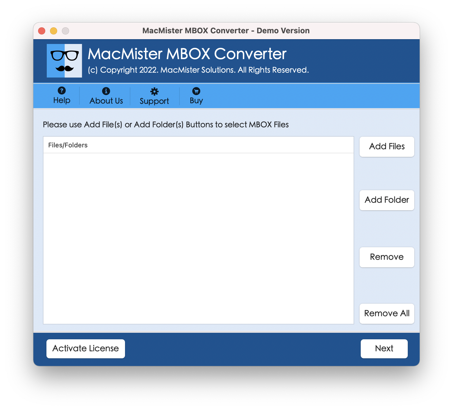 MacMister MBOX to PDF Converter Landing page