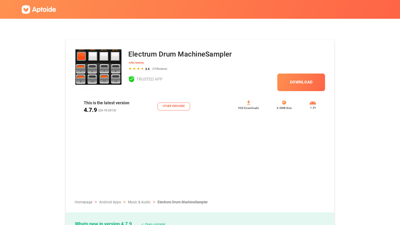 electrum-drum-machine-sampler-v4-8-5-msi8.en.aptoide.com Electrum Drum Machine/Sampler Landing page