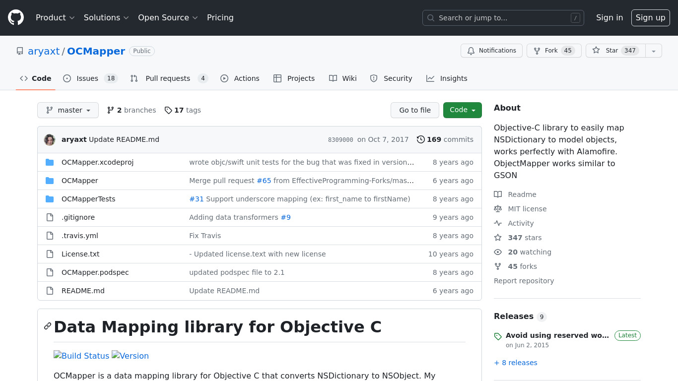 OCMapper Alternatives Landing page