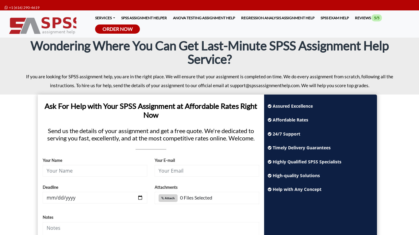 SPSS Assignment Help Landing page