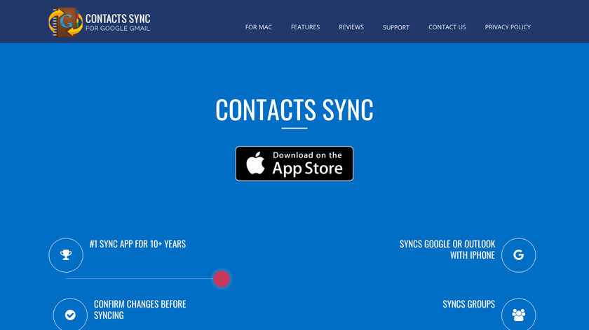 Contacts Sync Landing Page