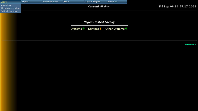 Xymon Landing Page