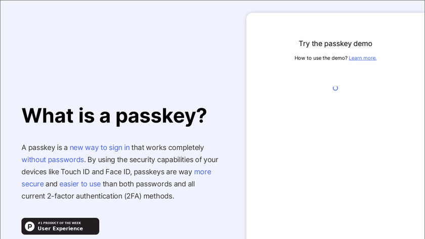 Passkeys.io Landing Page