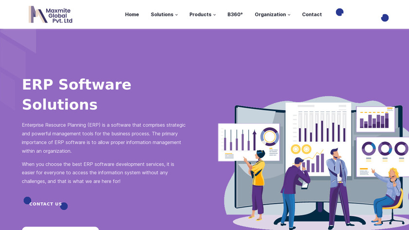 MaxMite ERP Software Landing Page