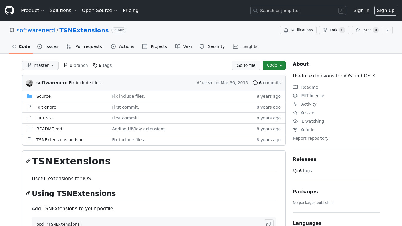 TSNExtensions Alternatives Landing page