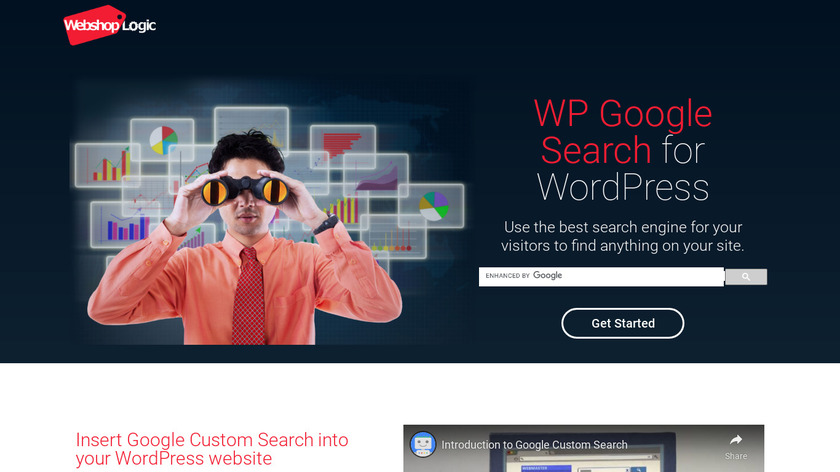 WebshopLogic WP Google Search Landing Page