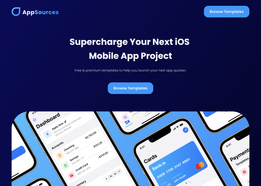 AppSources Landing Page