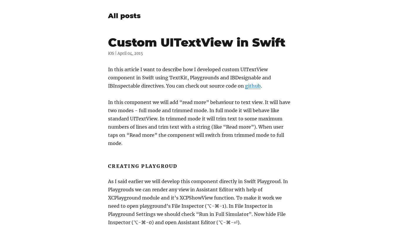 ReadMoreTextView Alternatives Landing page