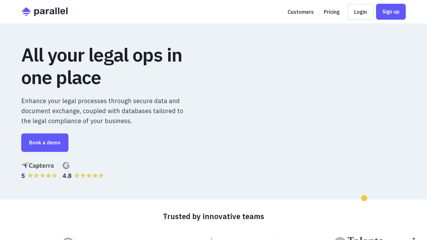 OnParallel Landing page