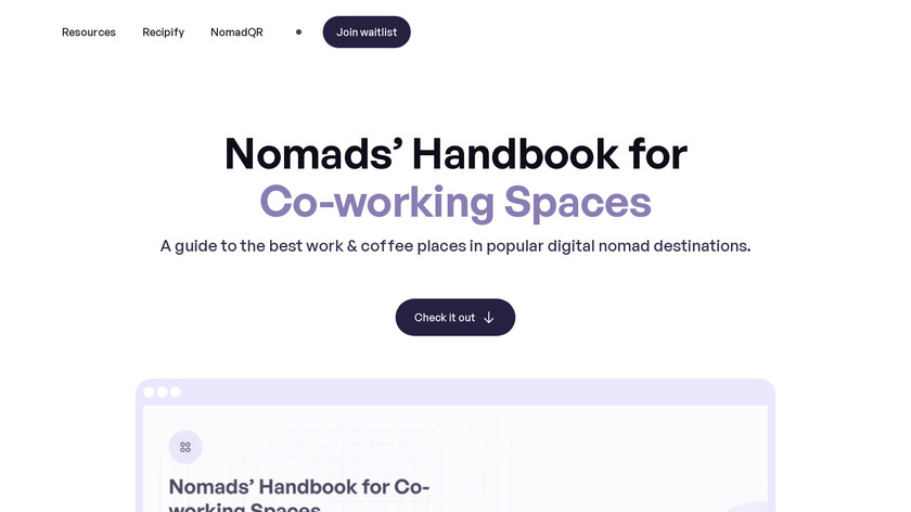 Nomads’ Handbook for Co-working Spaces Landing Page