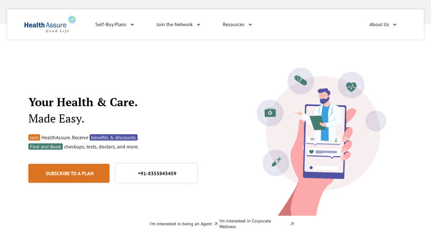 HealthAssure.in Landing Page