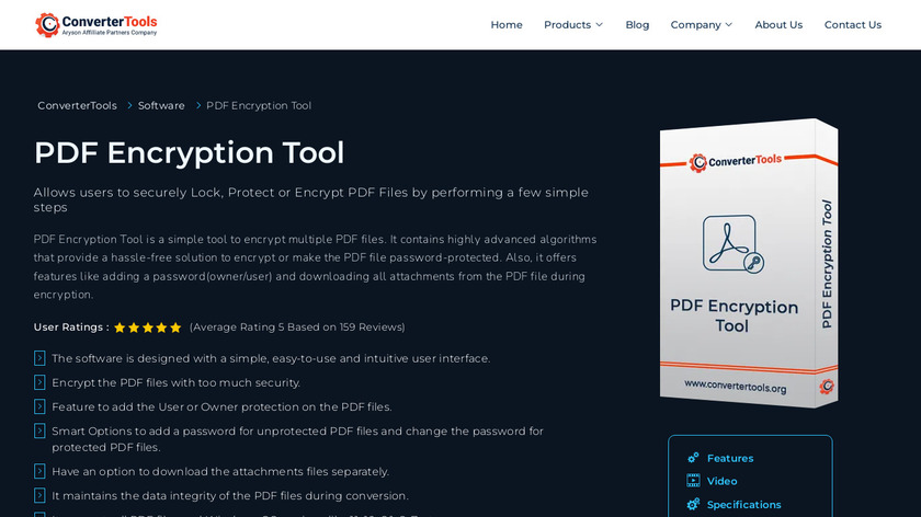 PDF Encryption Tool Landing Page
