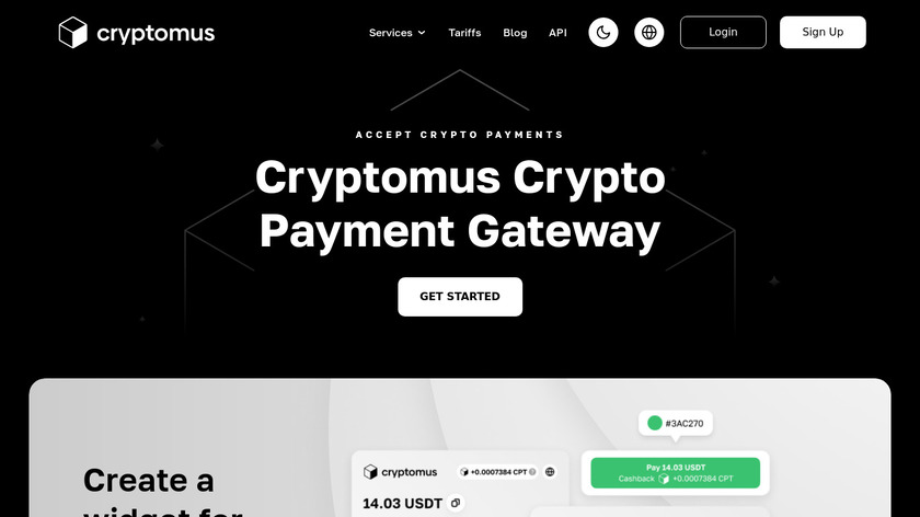 Cryptomus Landing Page