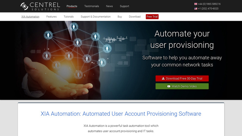 XIA Automation Landing Page