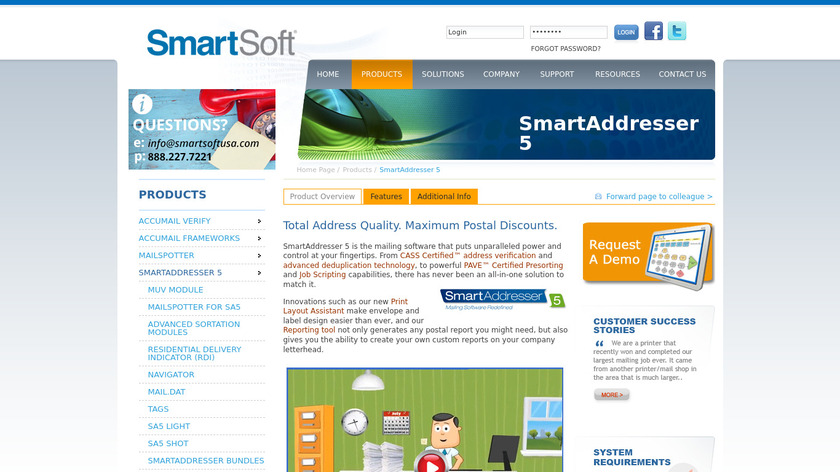 SmartAddresser 5 Landing Page
