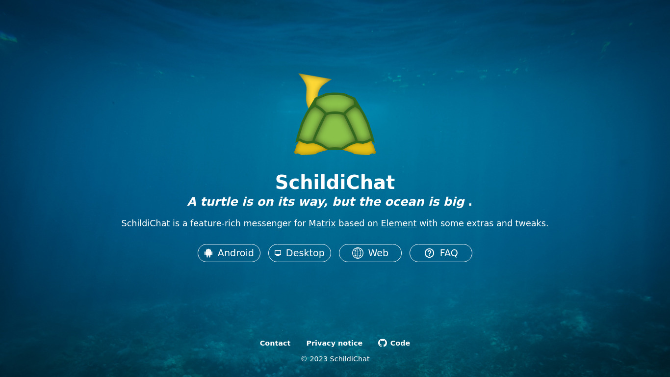 SchildiChat Landing page