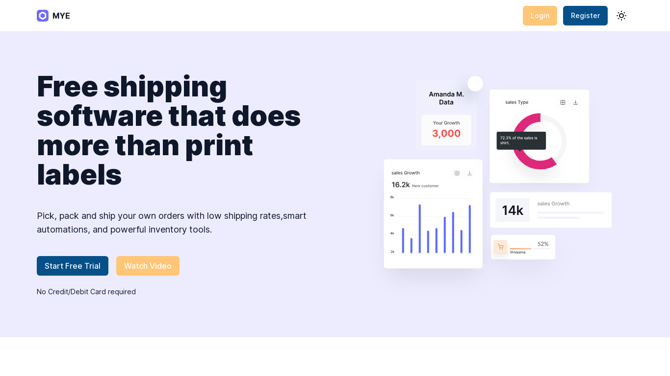 Manage Your eCommerce Landing page