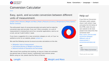 Conversion Calculator image