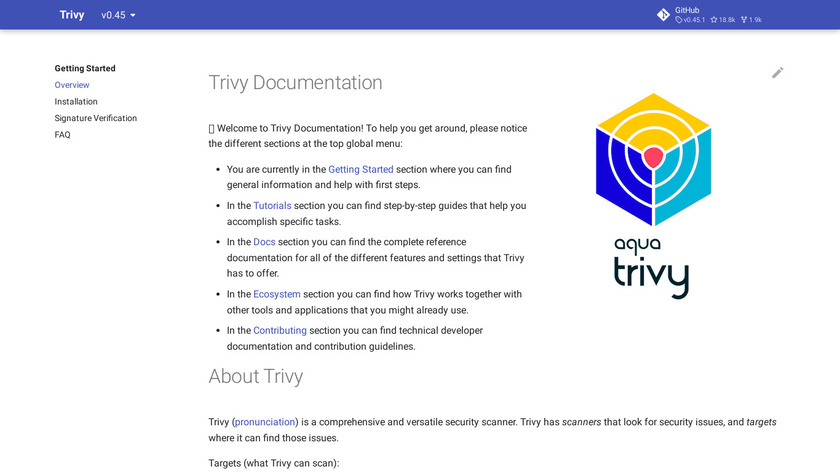 Trivy Landing Page