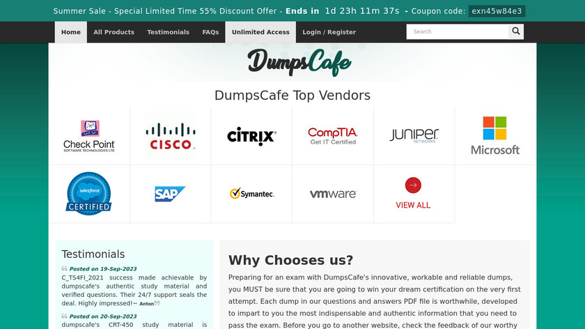 DumpsCafe Landing Page
