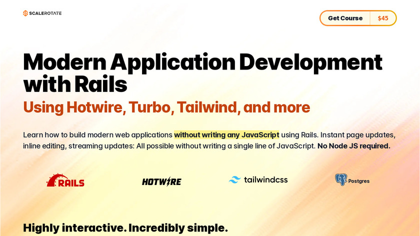 Learn Rails Hotwire Landing Page