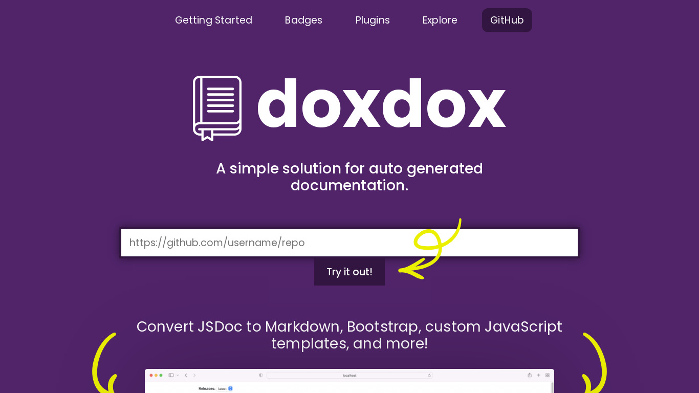 doxdox Landing page