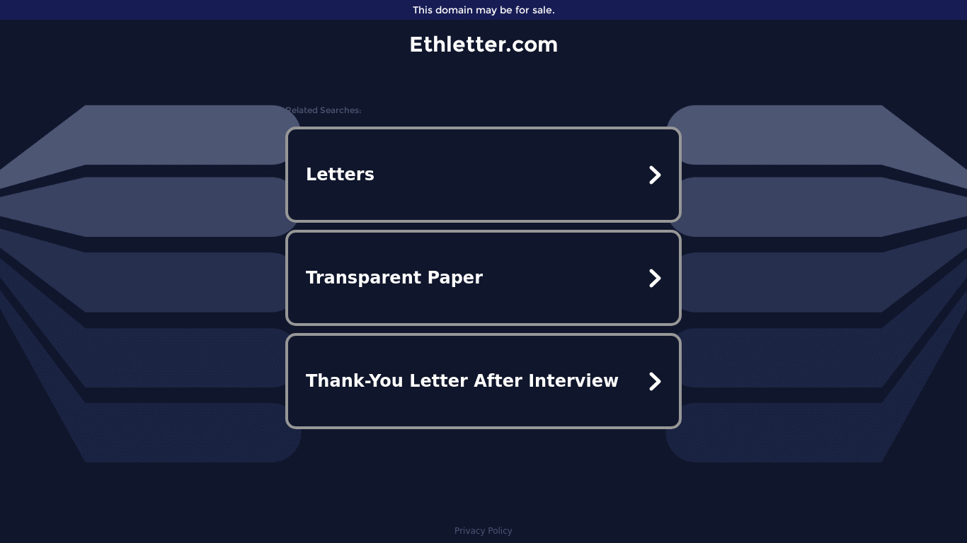 ETHletter Landing page