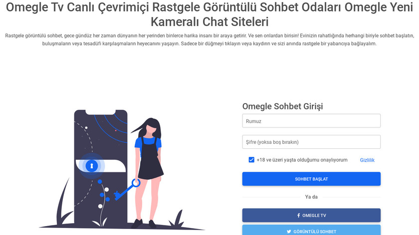 Omegle Tv Landing Page