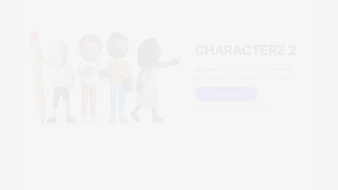 Characterz Landing page
