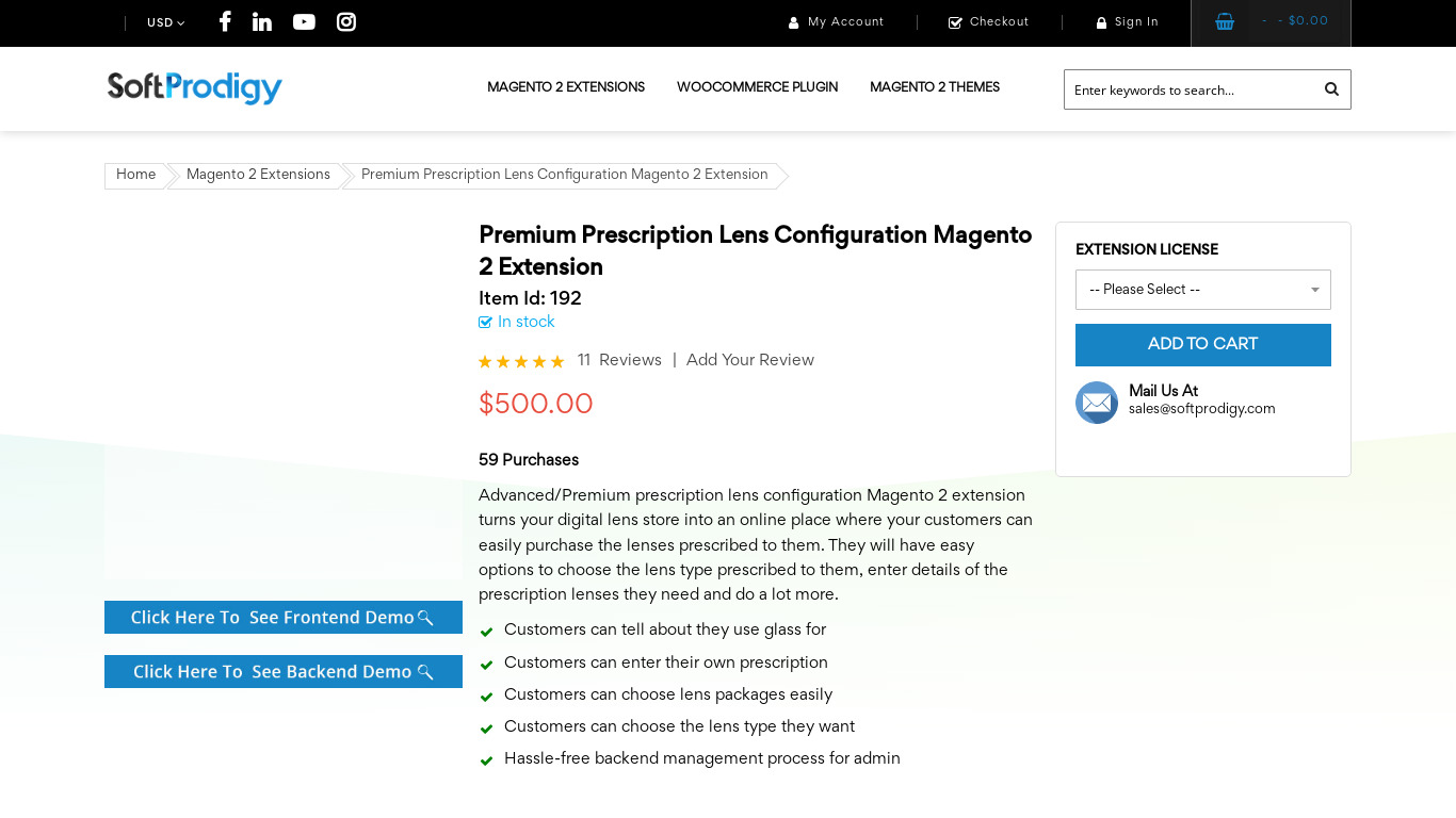 Premium Magento 2 Extension Landing page