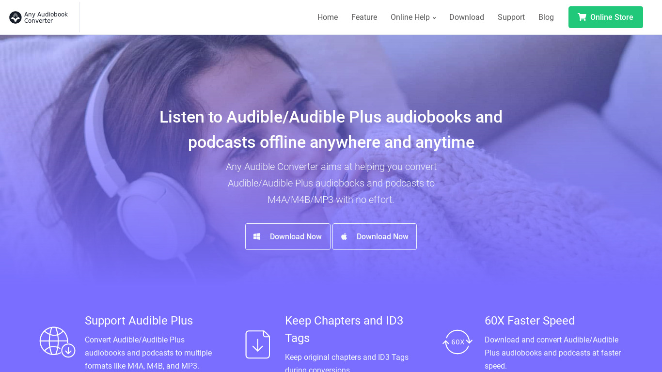 Any Audible Converter Landing page