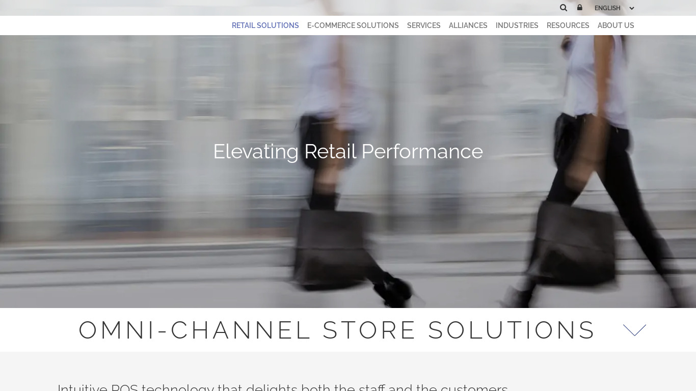 Omni Channel Store Solutions Landing page