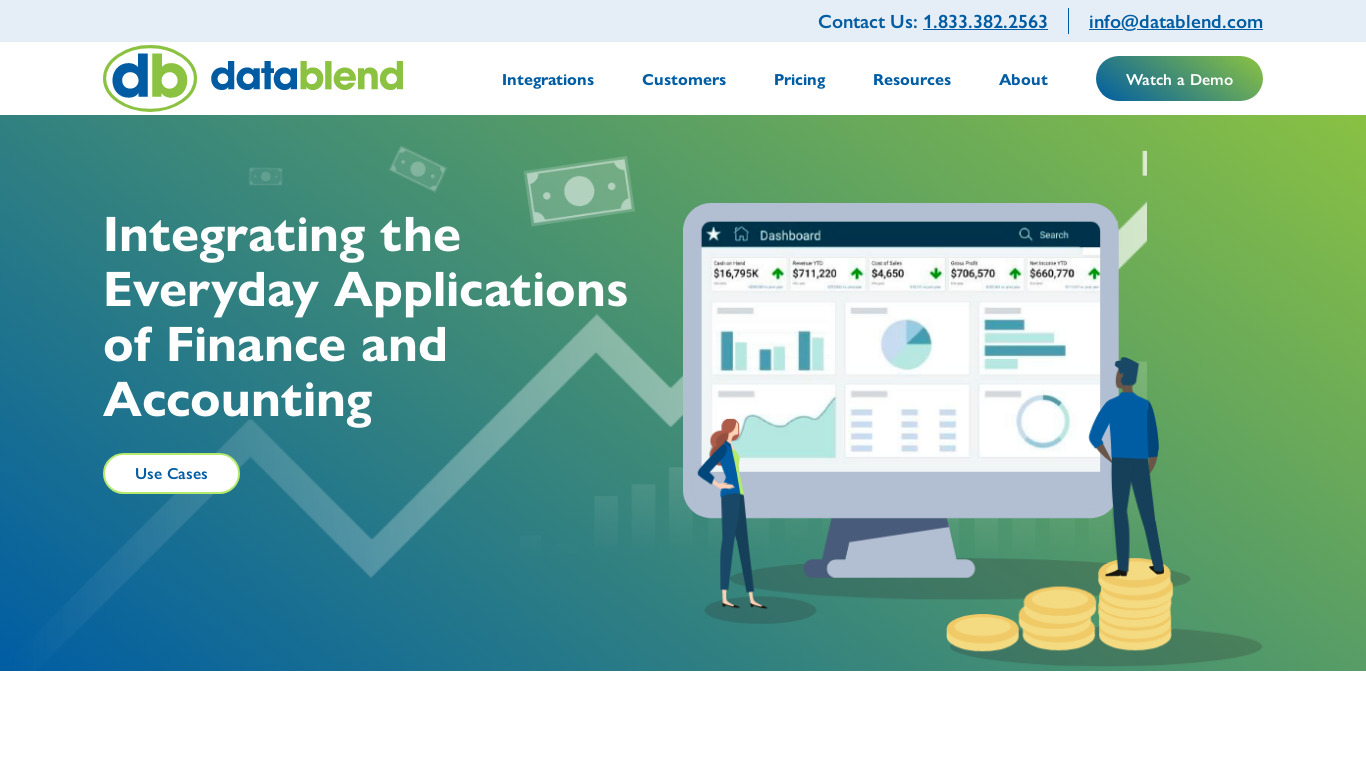 DataBlend Landing page