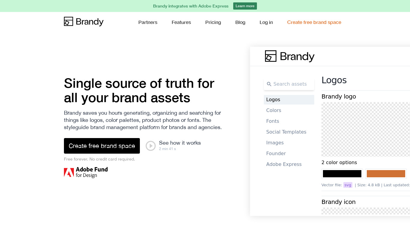 BrandyHQ Landing page