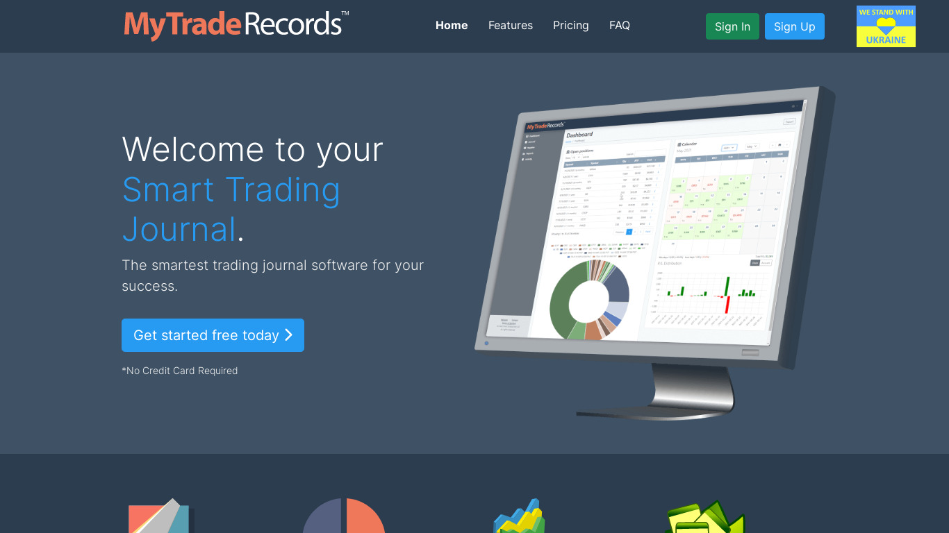 MyTradeRecords Landing page