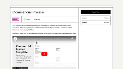 Commercial Invoice image