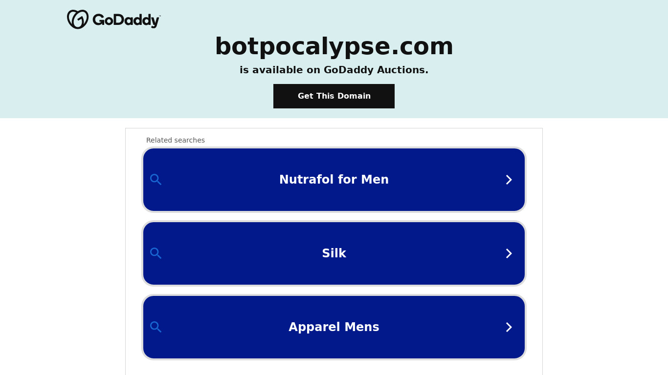 Botpocalypse Landing page