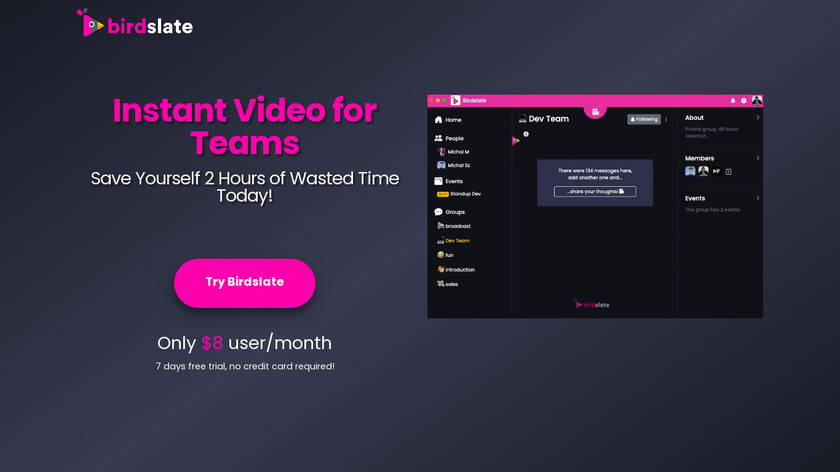 Birdslate Landing Page