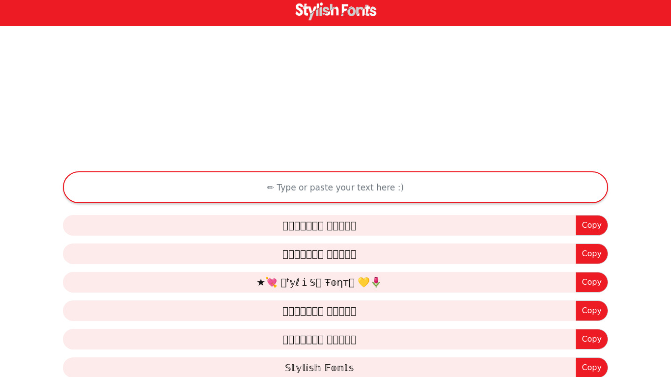 StylishFonts.Top Landing page