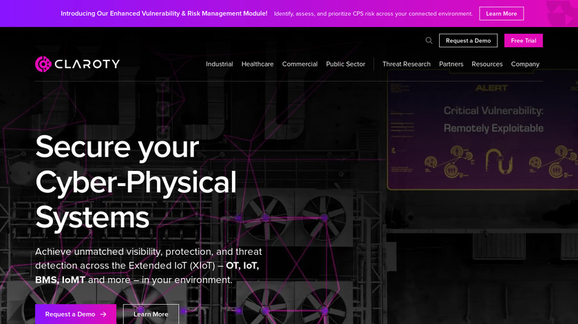 The Claroty Platform Landing Page