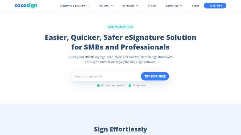 CocoSign Landing Page