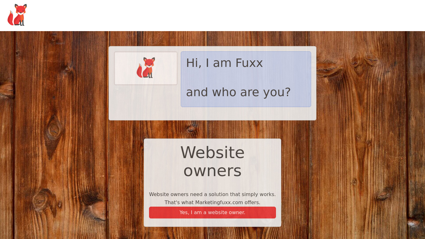 Marketingfuxx.com Landing page