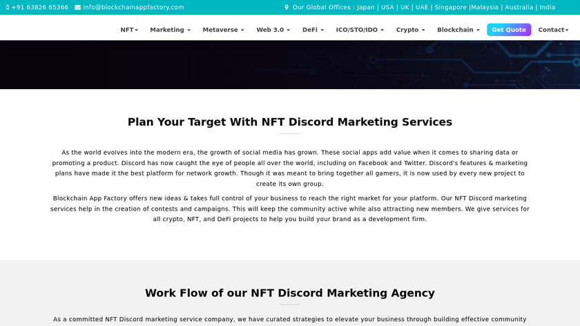 Discord Marketing Services Landing Page
