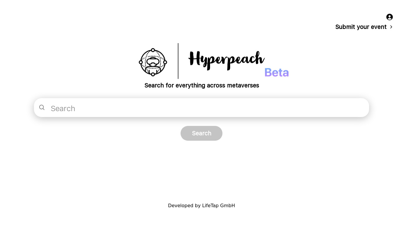 Hyperpeach Landing page
