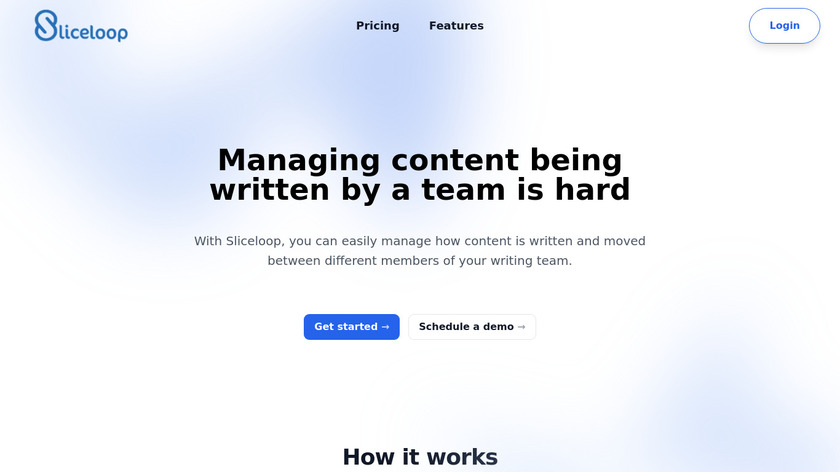 sliceloop Landing Page