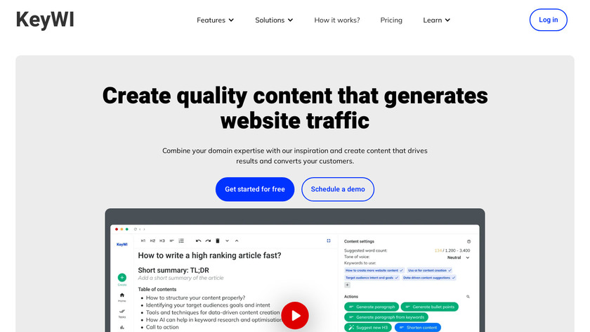 KeyWI.io Landing Page