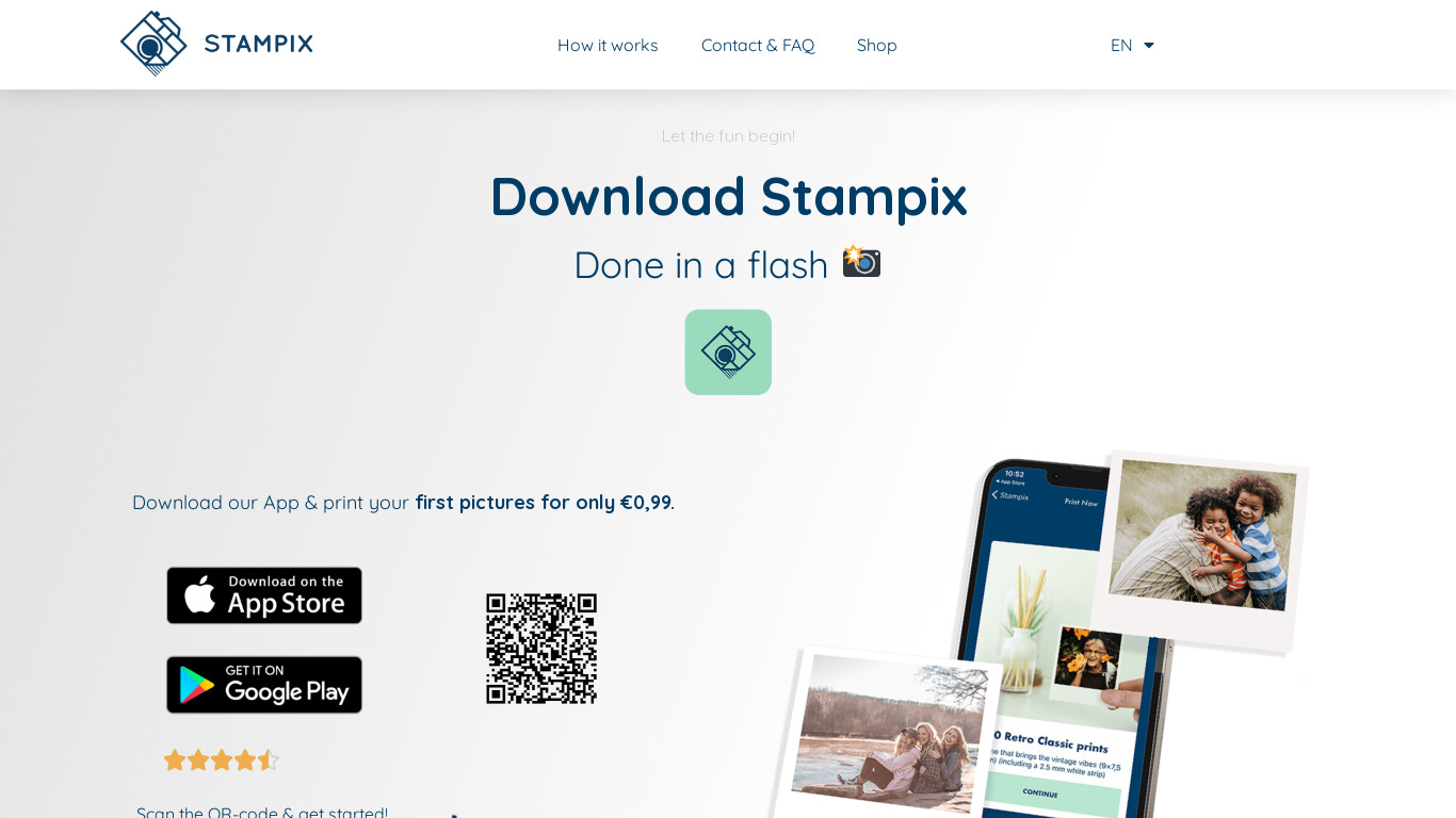 Stampix Landing page