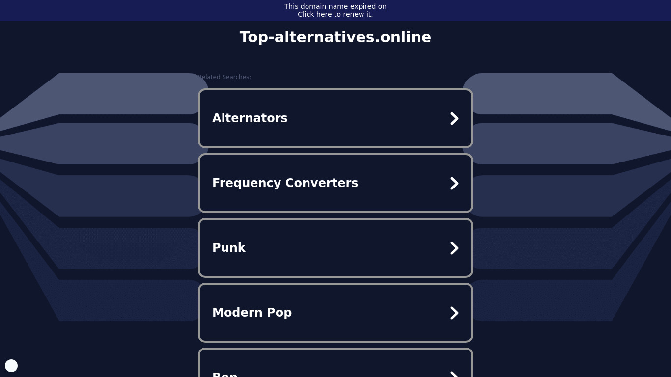 Top-Alternatives.Online Landing page