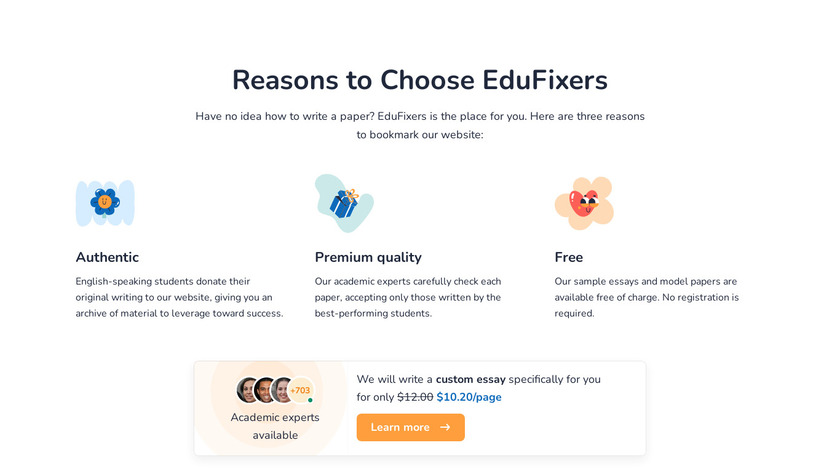 EduFixers Landing Page