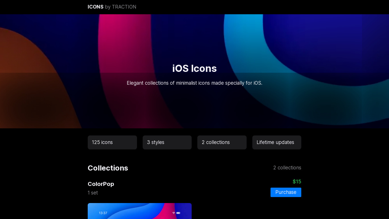 iOS 14 Icons Landing page